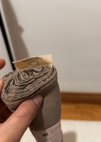 Bej Pamuklu Kadın Şal 85x200 cm - Görsel 3