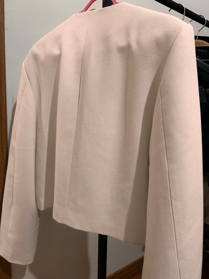 H&M Beyaz Düğmeli Kadın Ceket - Görsel 3