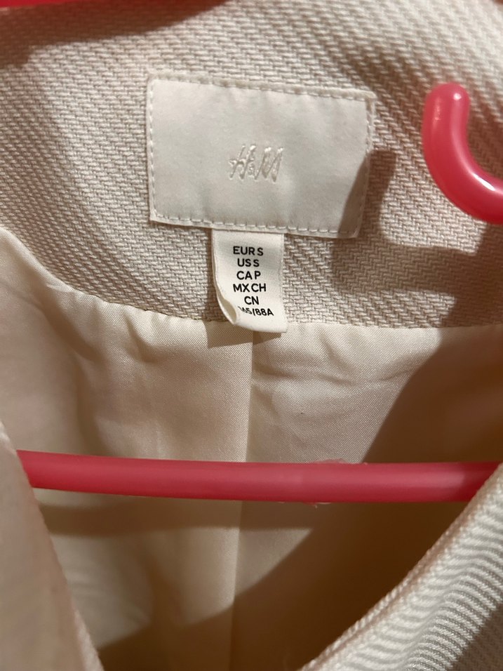 H&M Beyaz Düğmeli Kadın Ceket - Görsel 4