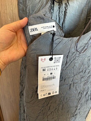 38 Beden gri Renk Zara Elbise