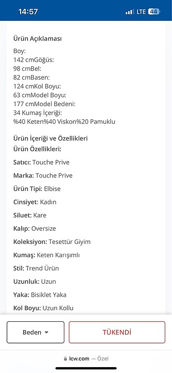34 Beden yeşil Renk Touche Nervür Detaylı Elbise