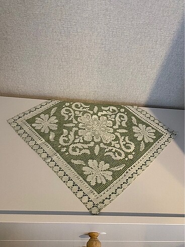  Beden yeşil Renk Alman Vintage masa örtüsü ve peçete