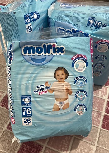 Molfix Bebek Bezi 6 numara cırtlı bez - Görsel 2