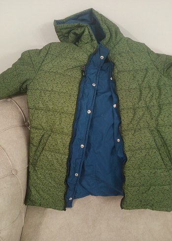 LCW Kids Erkek Çocuk Haki Kapüşonlu Kaban - Görsel 2