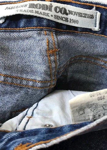 l Beden Mavi Rahat Kesim Kadın Denim Pantolon