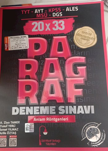 Paragraf Deneme Sınavı 20x33 Anlam Röntgenleri