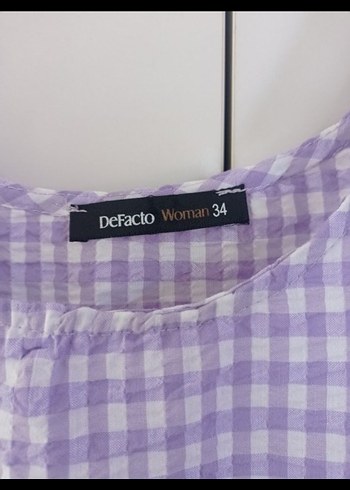 Mor Kareli Midi Kolsuz Elbise - Görsel 2