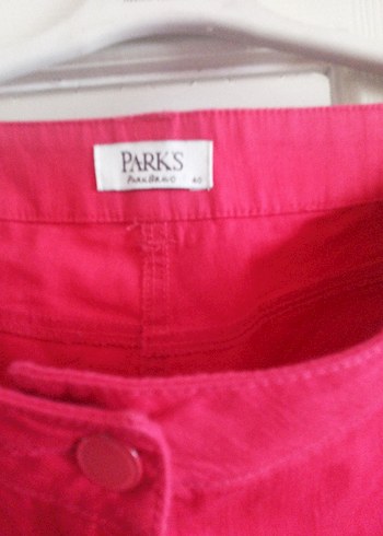 xl Beden pembe Renk Parlak Pembe Midi Kumaş Kadın Pantolon
