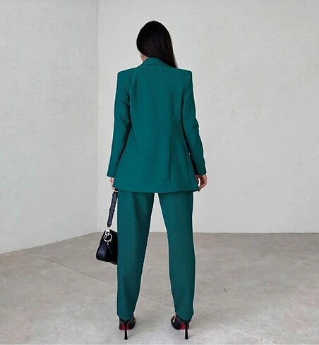 m Beden yeşil Renk Blazer ceket takım