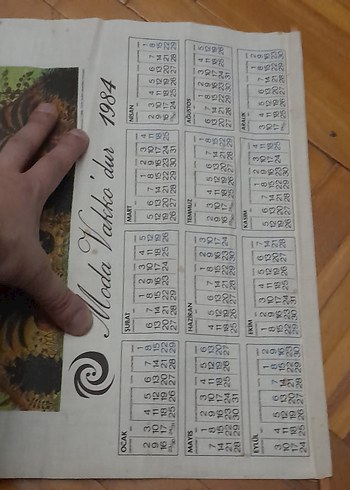 Vakko 1984 Tarihli Kumaş Takvim - Görsel 4