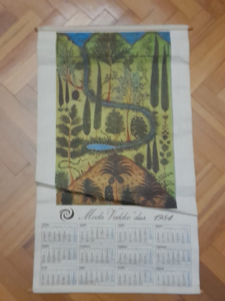 Vakko 1984 Tarihli Kumaş Takvim - Görsel 2
