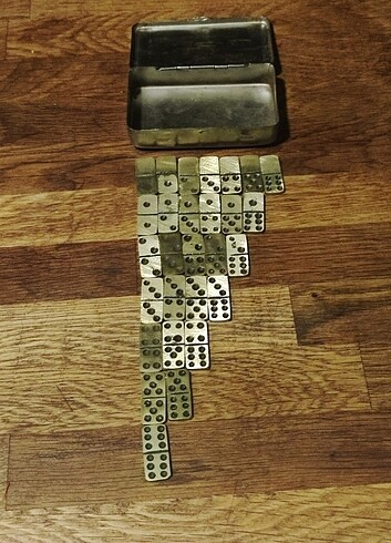 Beden Pirinç Antika Domino taşları