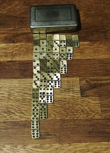 Beden Renk Pirinç Antika Domino taşları
