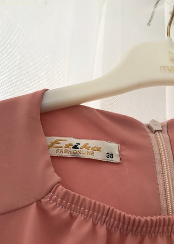 Kadın Pudra pembesi Uzun Kollu Fırfırlı Tunik - Görsel 5