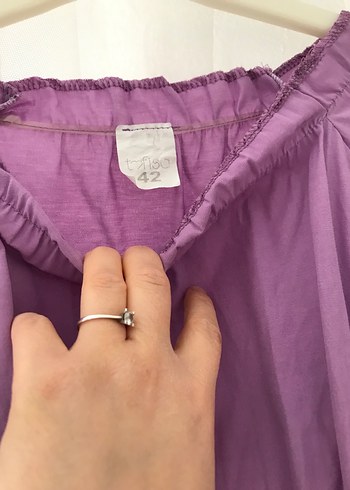 Uzun Kollu Mor Salaş Kadın Elbise - Görsel 4