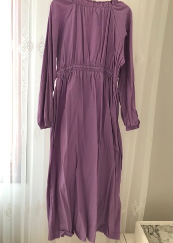 Uzun Kollu Mor Salaş Kadın Elbise - Görsel 2