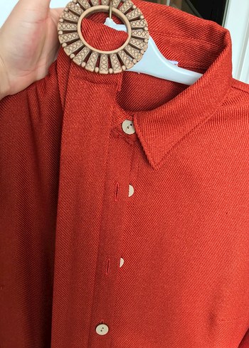 Kadın Kahverengi Uzun Keten Elbise - Görsel 5