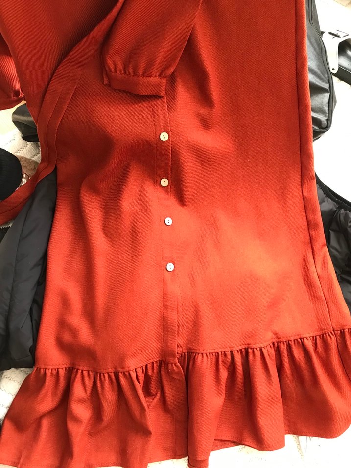 Kadın Kahverengi Uzun Keten Elbise - Görsel 4