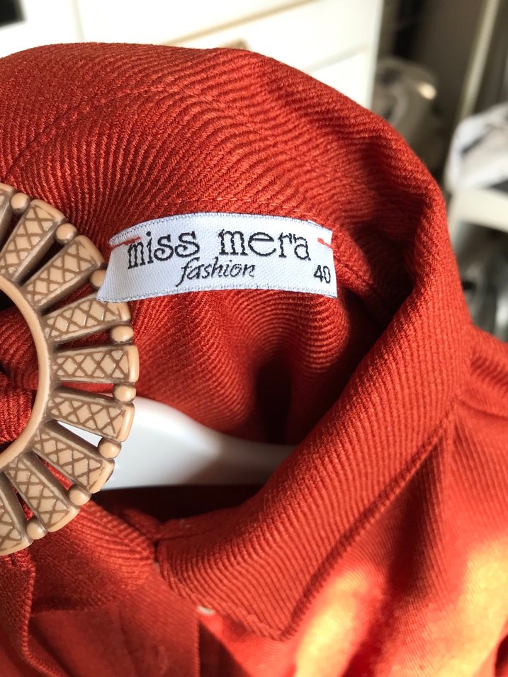 Kadın Kahverengi Uzun Keten Elbise - Görsel 3