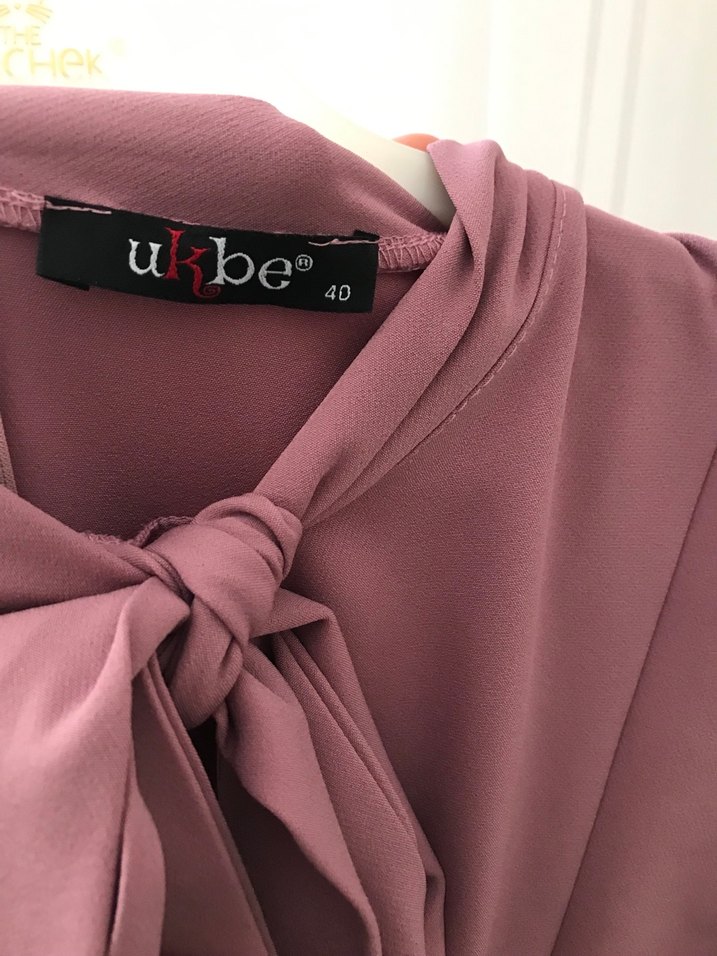 Pembe Uzun Kollu Fırfırlı Uzun Elbise - Görsel 5