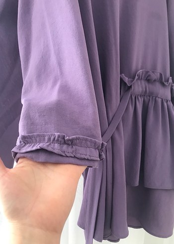 Mor Midi Tesettür Tunik Takım - Görsel 2