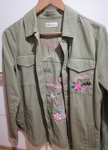 s Beden haki Renk H&M Haki İşlemeli Ceket 