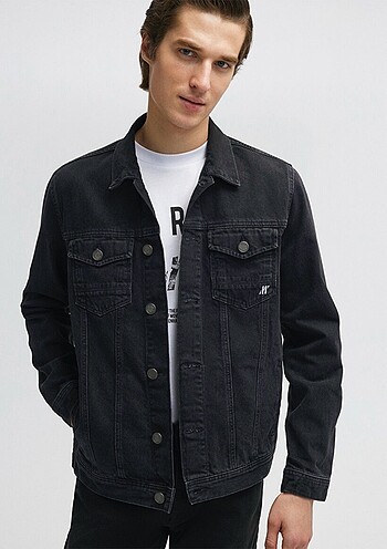Mavi Drake Pro Antrasit Jean Ceket