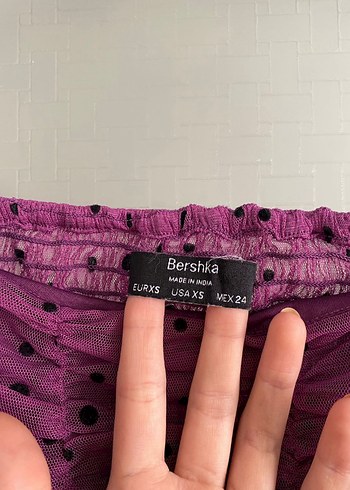 Bershka Bershka Mor Uzun Kollu Bluz
