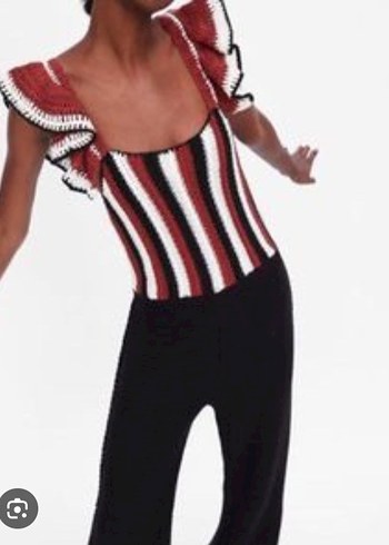 Zara örgü tulum - Görsel 11