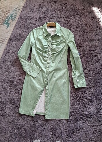 Crema parlak elbise - Görsel 5