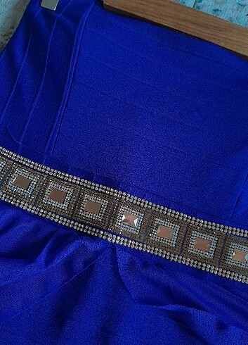 Straplez elbise - Görsel 6