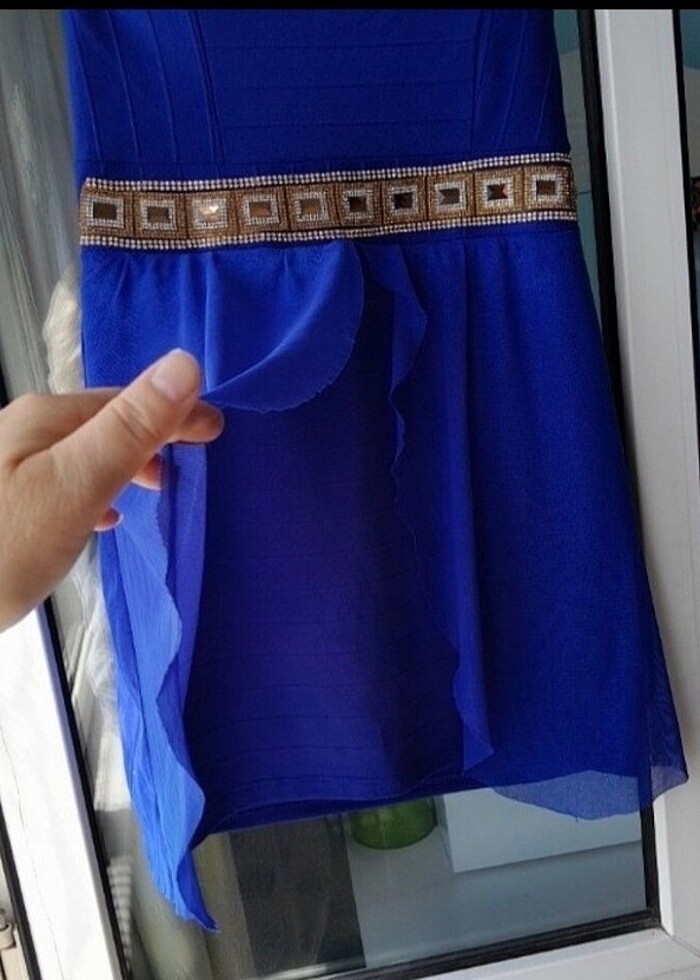 Straplez elbise - Görsel 4