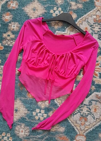 ZECHKA tül detaylı şık bluz - Görsel 9