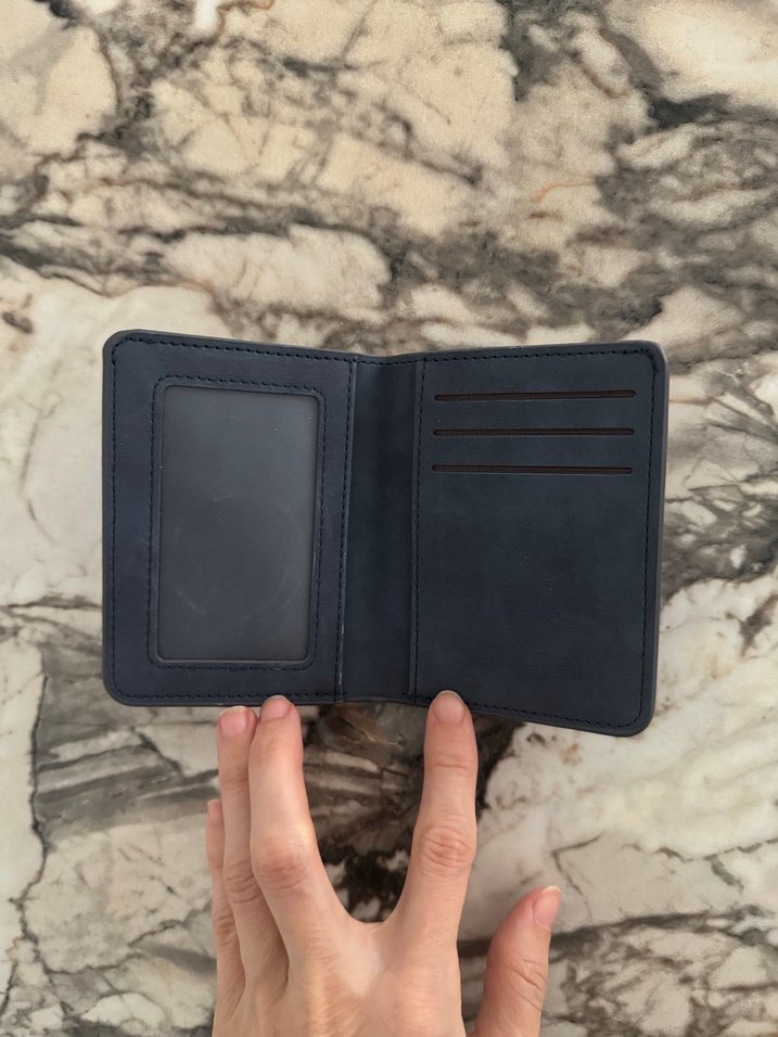 Küçük koyu mavi erkek cüzdanı kartlık  - Görsel 5