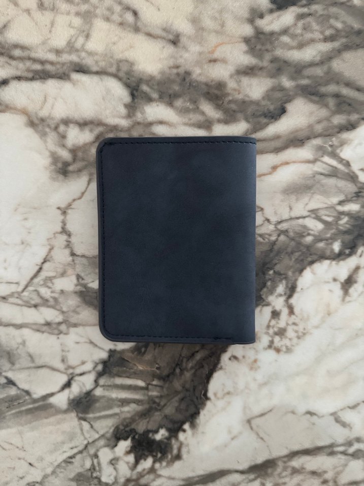 Küçük koyu mavi erkek cüzdanı kartlık  - Görsel 2