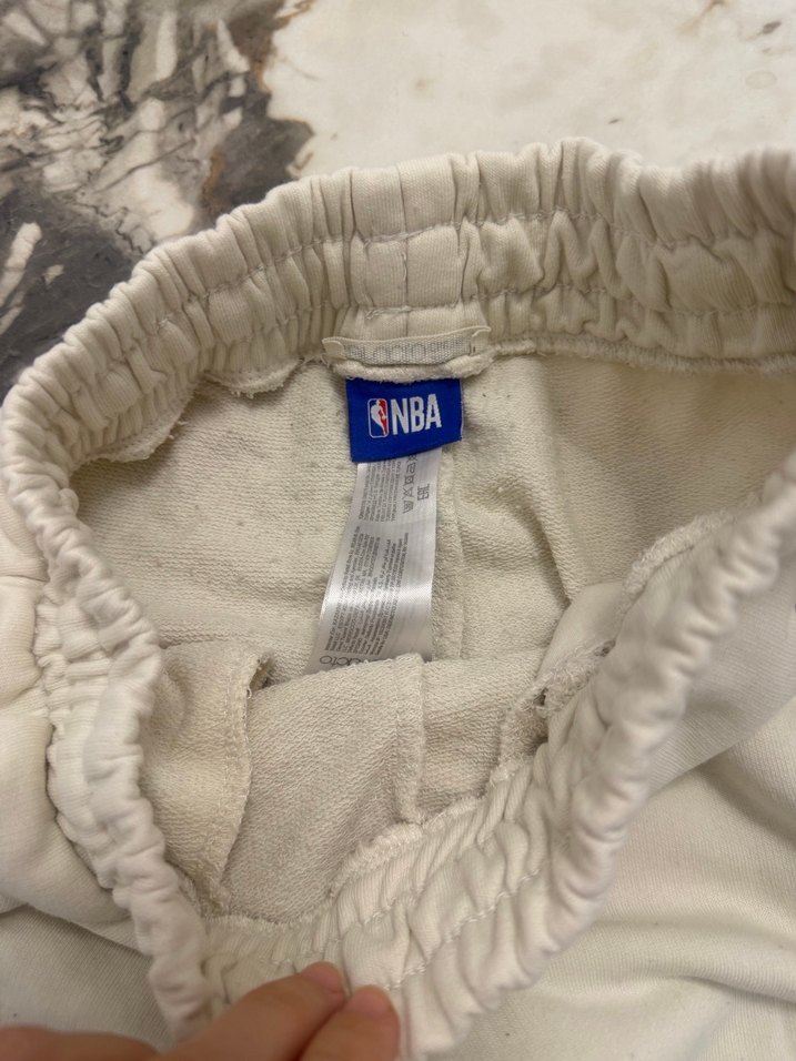 Beyaz NBA nakış baskılı eşofman altı 11 12 yaş - Görsel 4