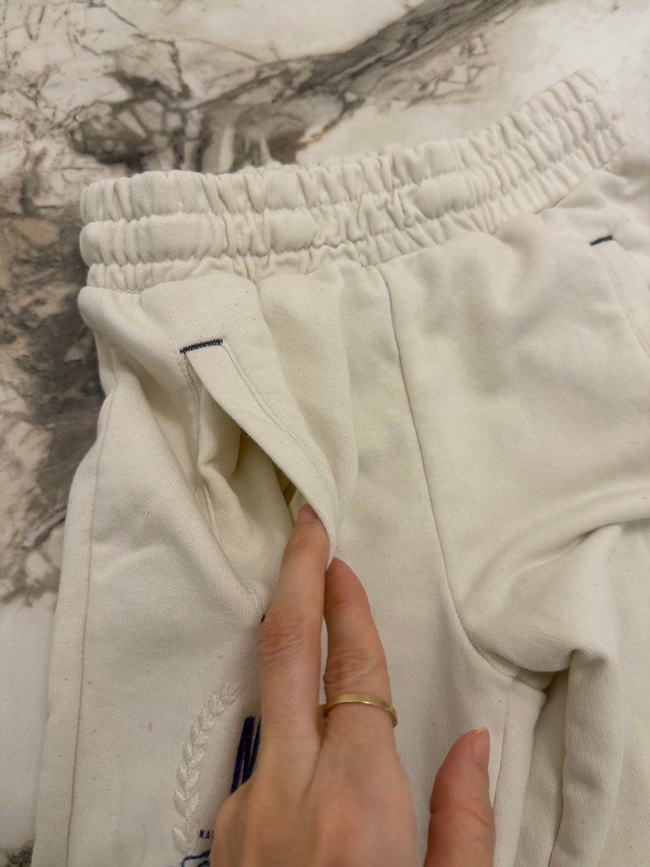 Beyaz NBA nakış baskılı eşofman altı 11 12 yaş - Görsel 3