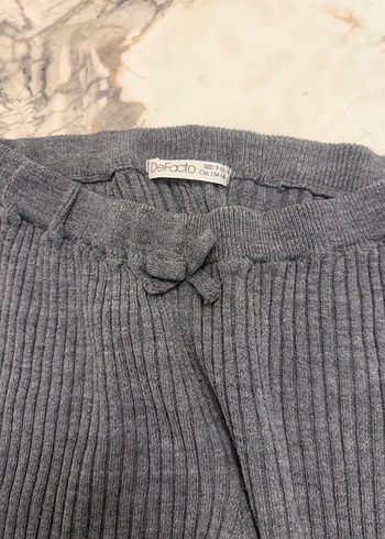 DeFacto gri renk triko tayt yumuşacık 9 10 yaş - Görsel 4