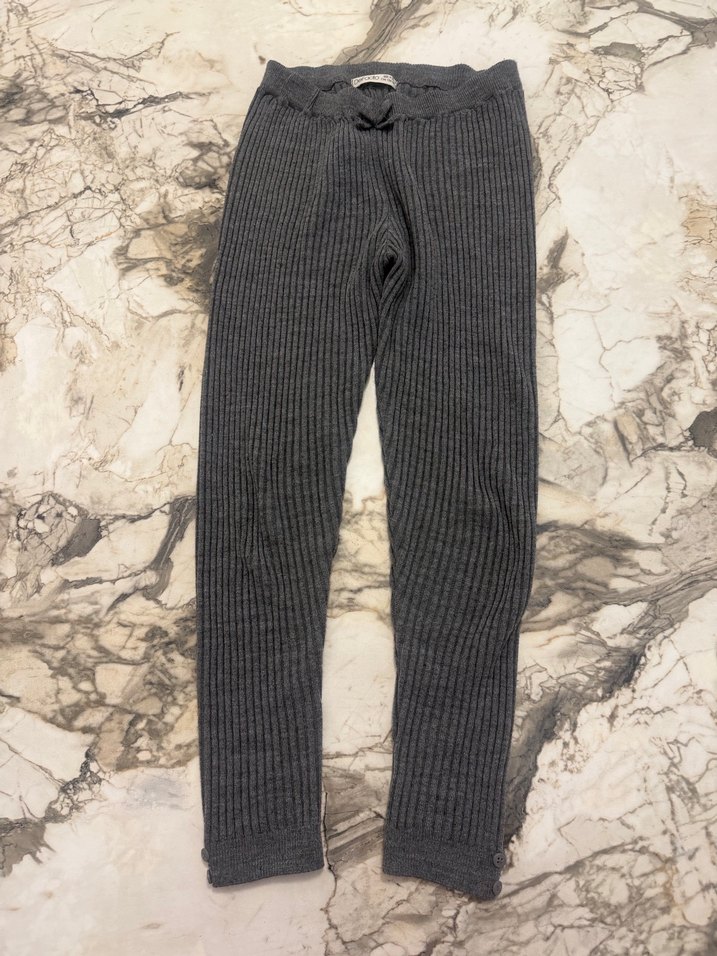 DeFacto gri renk triko tayt yumuşacık 9 10 yaş - Görsel 2