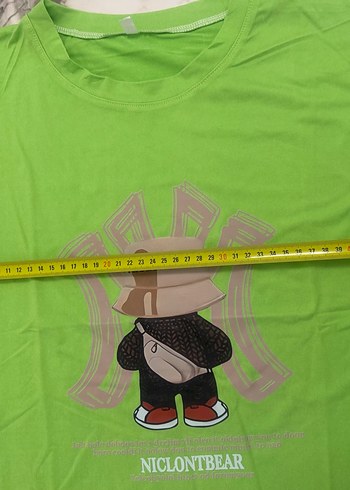 Yeşil M beden tişört NICLONTBEAR - Görsel 7