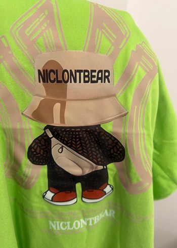 Yeşil M beden tişört NICLONTBEAR - Görsel 5