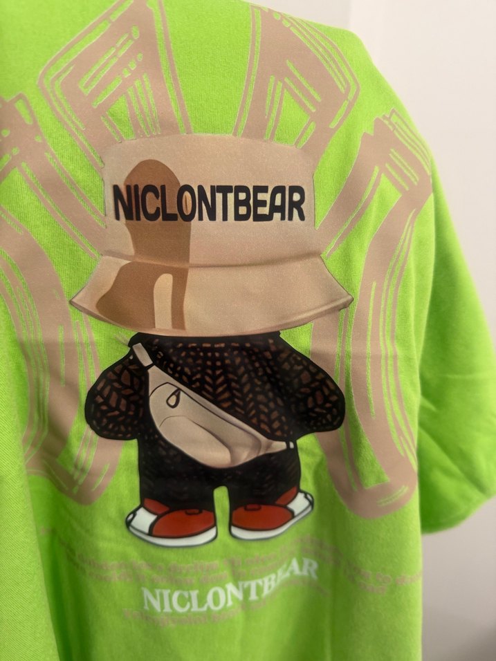 Yeşil M beden tişört NICLONTBEAR - Görsel 5