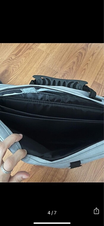  Beden gri Renk Askılı laptop çantası