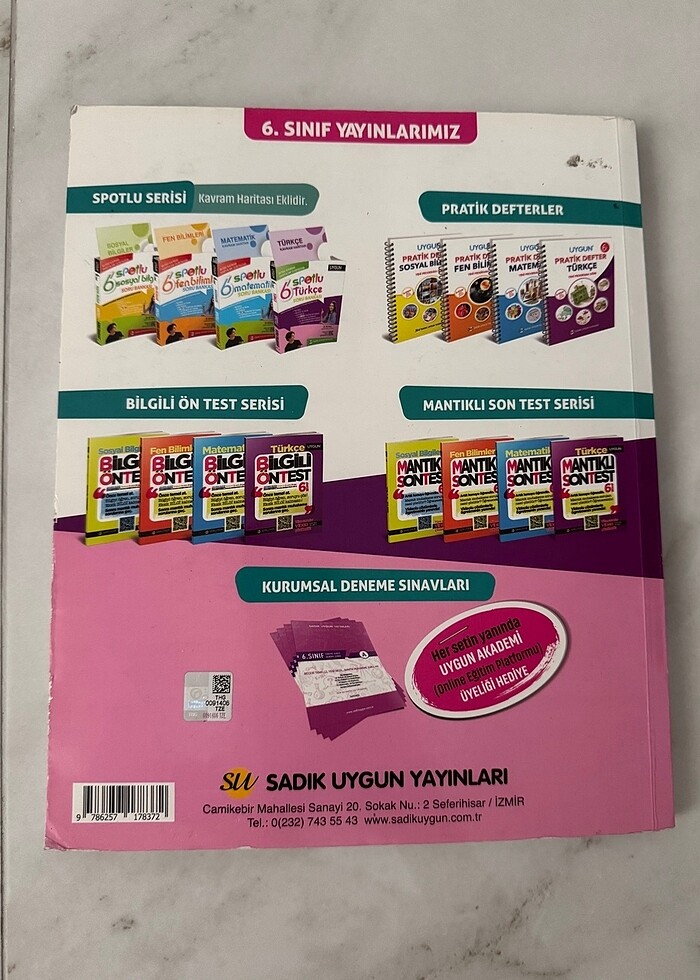 6. Sınıf Türkçe Soru Bankası Uygun yayınları - Görsel 2