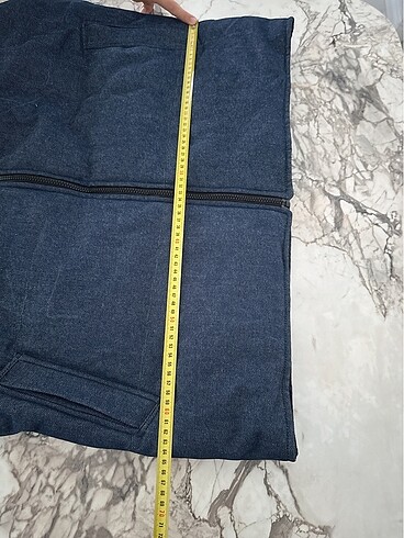 Büyük beden kot kumaş kışlık yelek XL XXL - Görsel 8