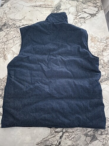 Büyük beden kot kumaş kışlık yelek XL XXL - Görsel 2