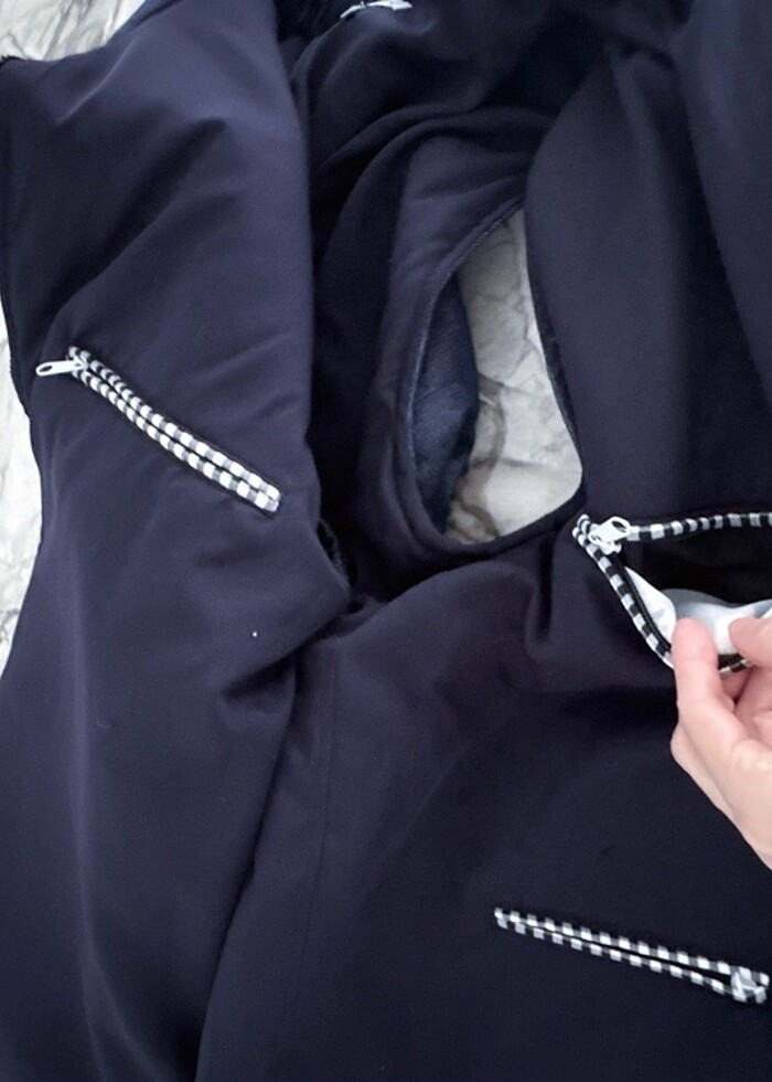 Büyük beden kot kumaş kışlık yelek XL  XXL - Görsel 5