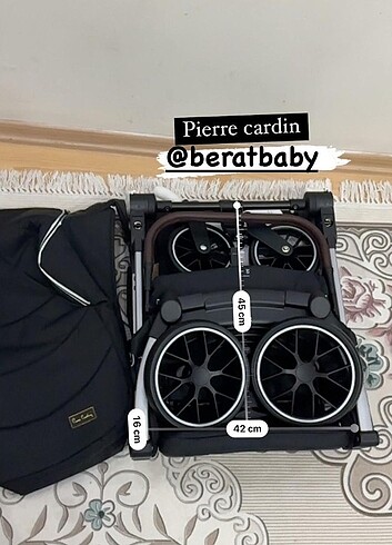 SIFIR PİERRE CARDİN KABİN BOY BEBEK ARABASI 