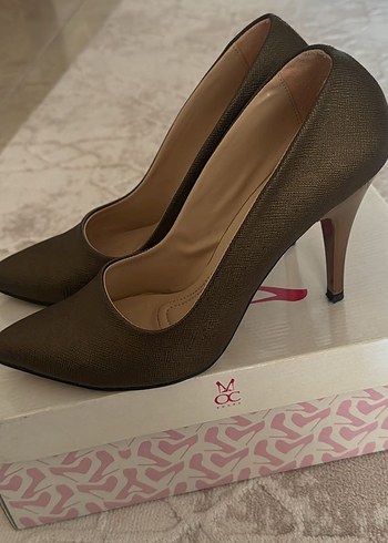 Bronze Deri  Stiletto - Görsel 3