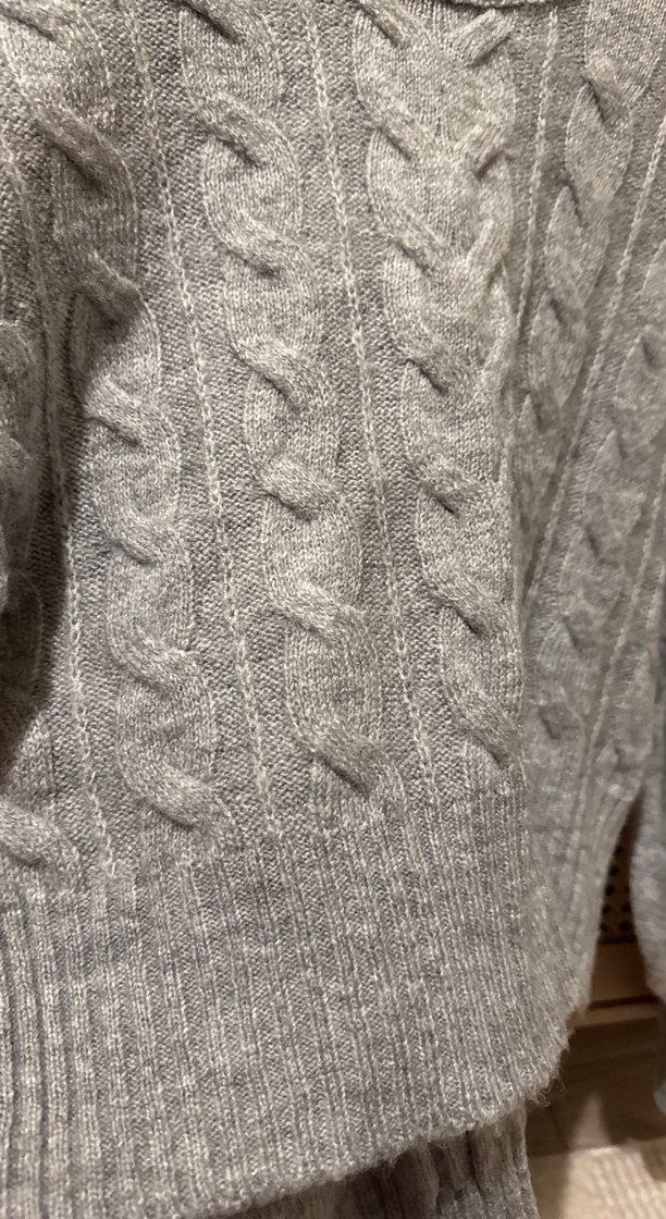 Gri Örgü Kadın Crop Kazak - Görsel 5